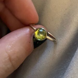 August Peridot Birthstone Ring